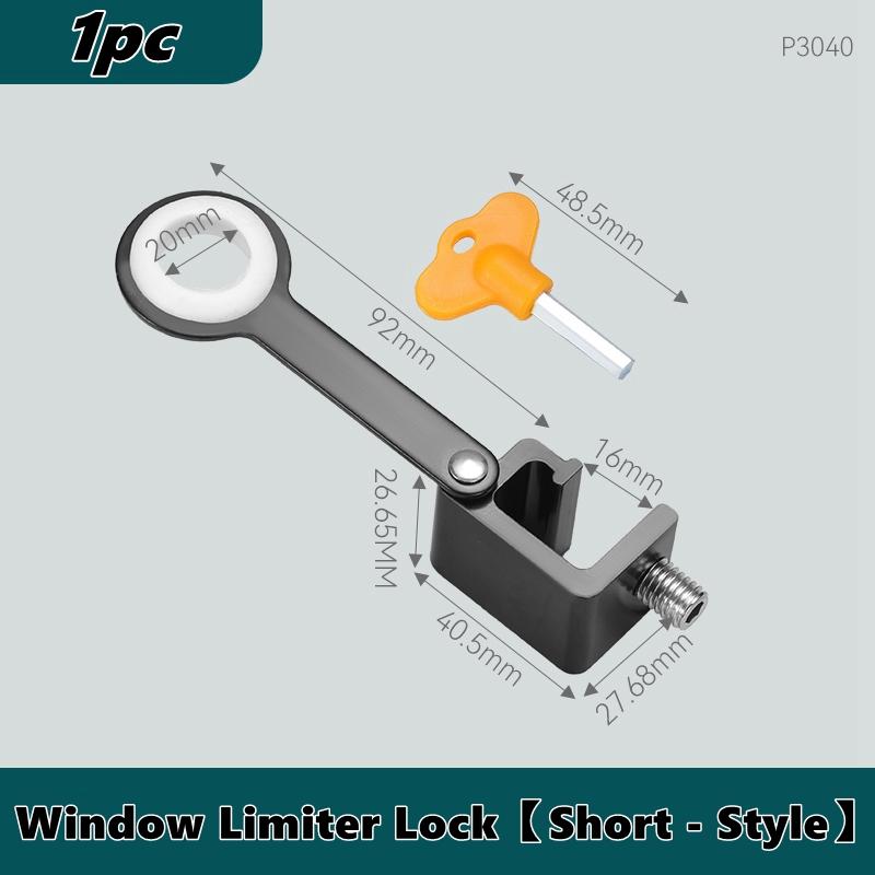 Window Limiter Lock Position Stopper Adjustable Window Guard Home Security Door Window Sash Lock Restrictor Anti Falling Locks