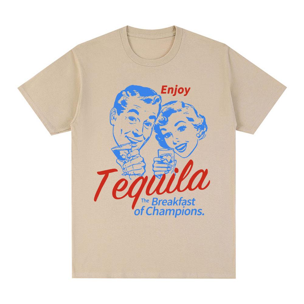 Enjoy Tequila Retro Graphic T Shirt Men Women Cute Funny Alcohol Drinking T-Shirts Vintage Fashion T Shirts Tops Unisex Clothing
