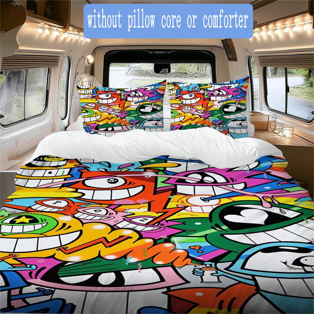 One-eyed Monster Pattern Bedding,Quilt Set Quilt Cover Pillowcase Home Birthday Gift (1*duvet Cover+2*pillowcase,without core)ZSJT0917334
