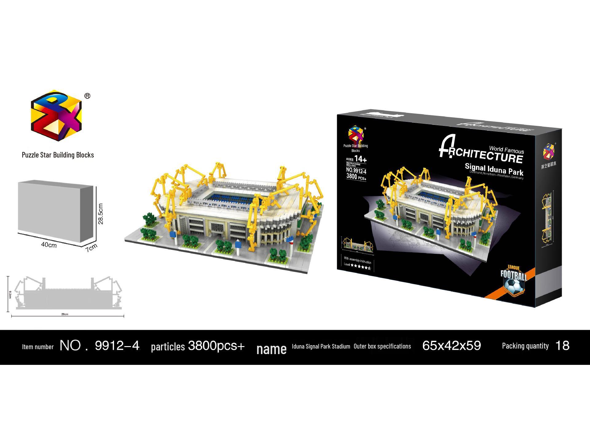 

3D World Cup Stadium Assembly Model Building Blocks - Micro Particle Series Toy