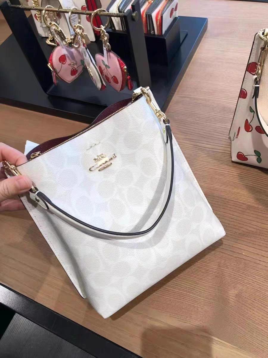 

Женская сумка-ведро через плечо Coach Mollie Classic Monogram большой вместимости 21.6 x 10.4 x 20.2 cm