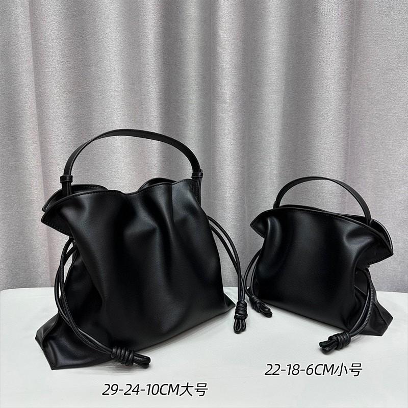 2023 Luojia New Style Blessing Bag Hand-held Cross-body Solid Color Dumpling Drawstring Bucket High-quality Texture Simple