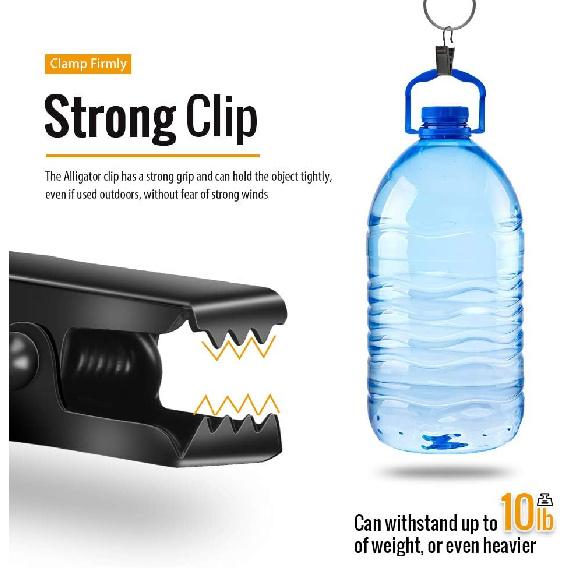 Teenitor 100 Pack Small Curtain Clips Curtain Hooks for Outdoor String Lights, Stainless Steel Clips for Hanging Curtain Hooks for Drapes, Black