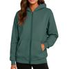 Ladies' Fashionable Solid Color Casual Hooded Long Sleeved Coat