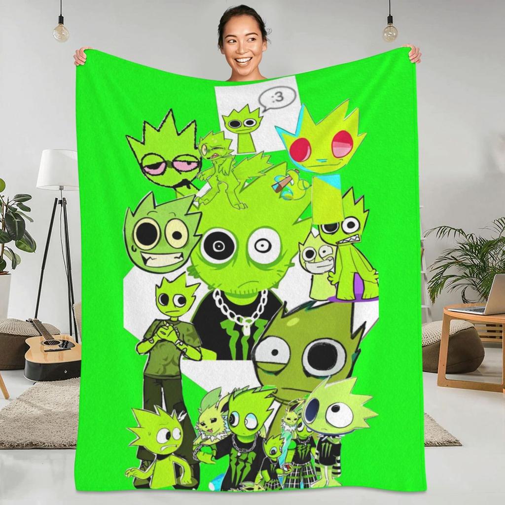 Sprunki Incredibox Game Blankets Airplane Travel Flannel Throw Blanket For Outdoor Warm Soft Design Quality Bedspread Gift