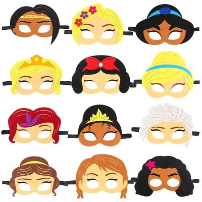 Maske Zufällige Prinzessin Lieferung Set Cosplay Cartoon Anime Charaktere Spielzeug Maske Mädchen Gastgeschenke für Kinderparty Geburtstag Maskerade