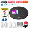 KERUI WiFi + 4G/2G Home Security Alarm System with PIR Motion Detector Door Sensor Tuya Smart Burglar Alarms Wireless Zones W204