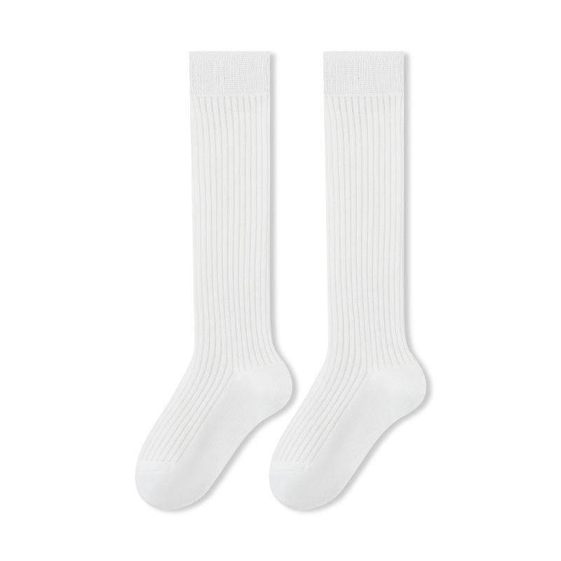 Thin Kid Girl Striped Mesh Knee High Socks Breathable Comfortable Calf Sock for Students Spring Summer Vertical Line Long Socks