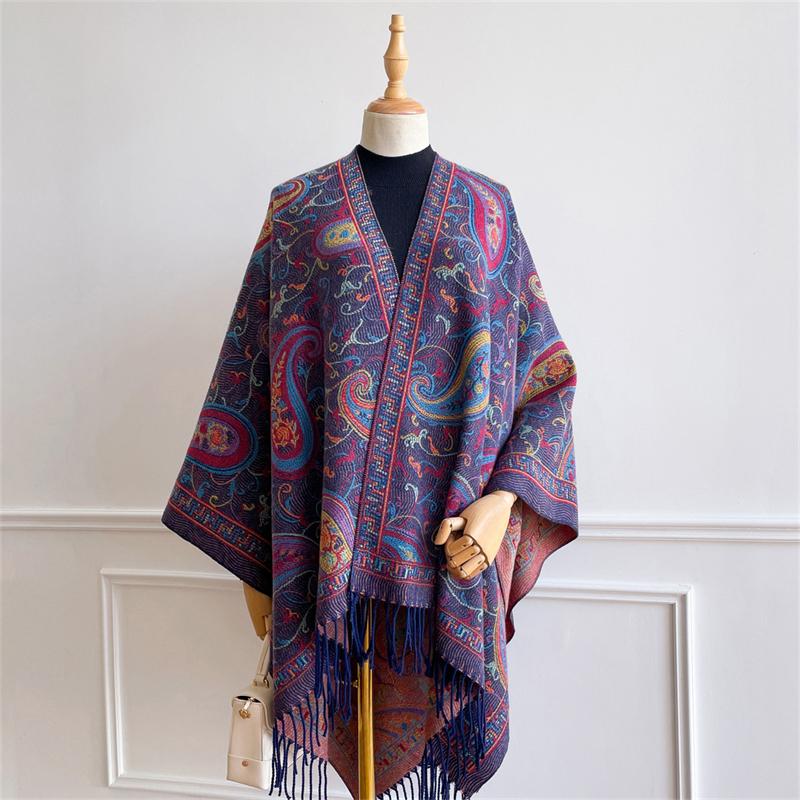 Luxury Brand Autumn Cashmere Pashmina Shawl Scarf Women Wrap Warm Winter Design Print Female Foulard Cotton Poncho Stoles Scarf