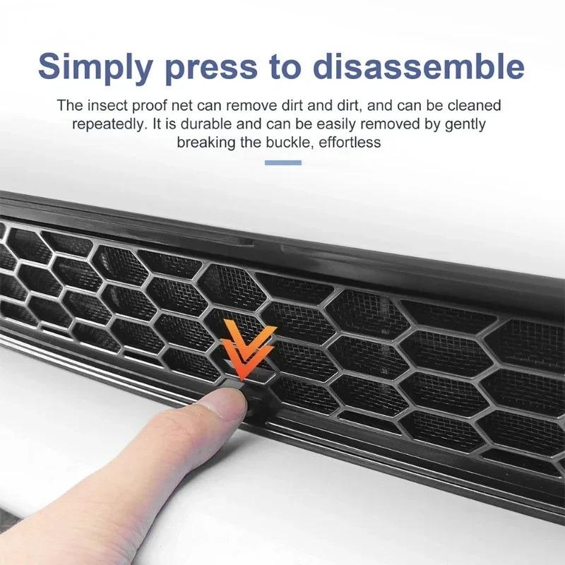 For Tesla Model 3 Highland 2024 2025 Lower Bumper Anti Insect Net Anti Dust Proof Inner Vent Grille Cover Car Insect-proof Net