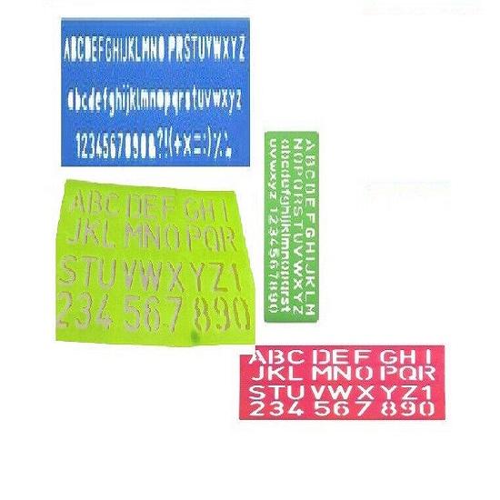 

@ Пластиковые трафареты с буквами алфавита и цифрами, набор из 4 шт. для детей SM251 - СКИДКА 60%