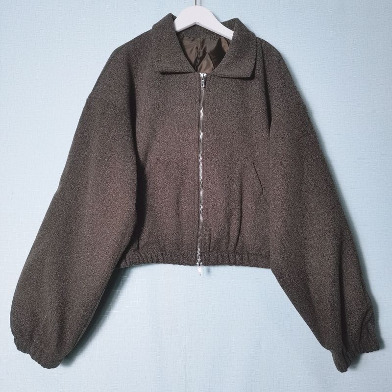 

Экспорт Оригинальный Запас Остатков Заказа Поло Воротник Однотонный Шерстяной Короткий Верхняя Одежда Женская Универсальная Молодежная Куртка Классического Стиля Осень Brown Curry All yards