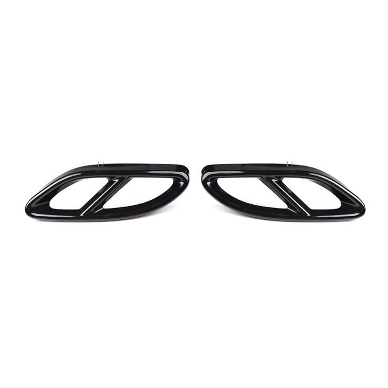 Aluminum Rear Bumper Exhaust Tail Pipe Cover Trim for GLC Class 2024 Car Exhaust Pipe Cover Replacement Accessories
