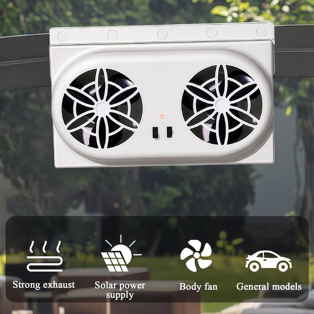 Car Ventilation Fan, Solar & USB Powered, Car Fan, Car Ventilation, Car Ventilation, Solar