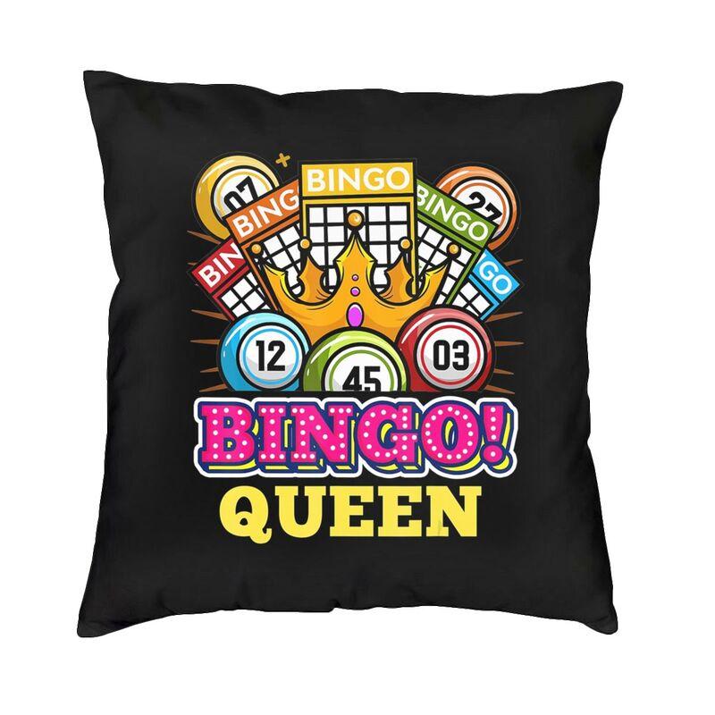 Bingo Queen Cushion Covers Best Play Bingo Soft Velvet Nordic Pillow Cases Decor Home