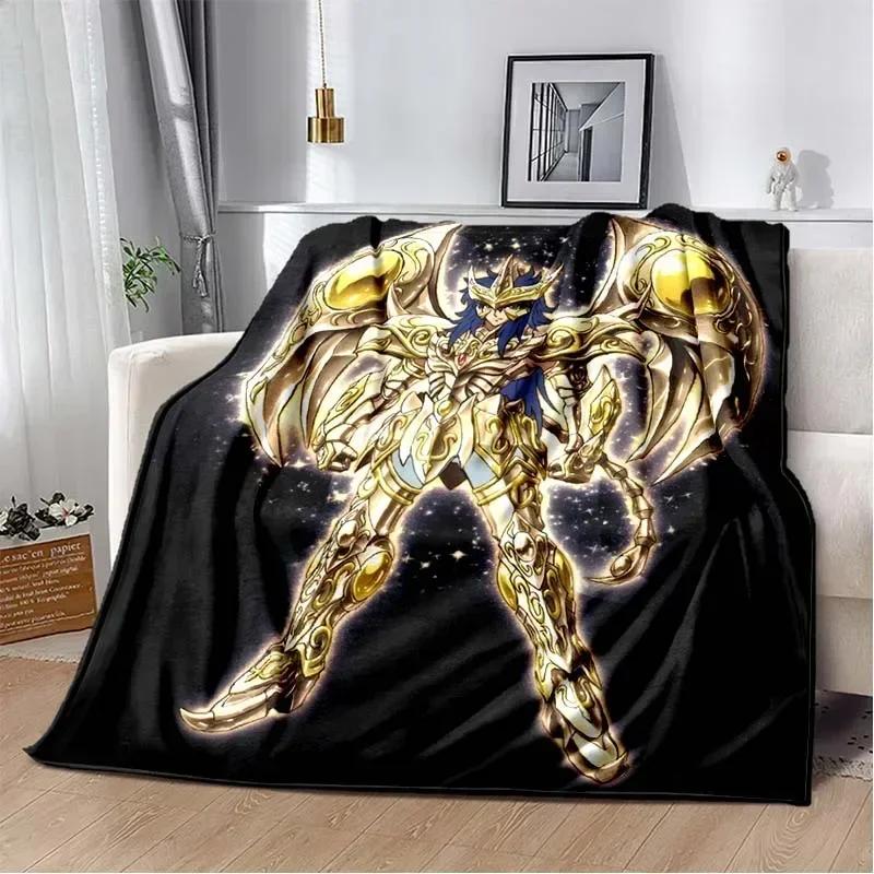 3D Retro Saint Seiya Anime Cartoon Flanelldecke Weich Gemütlich Sofa Bett Reise Decke Kinder Geburtstagsgeschenk