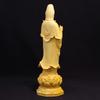 Stehende Kannon Bodhisattva Buddha-Statue, Ungefähr 20 cm hoch, Aus natürlichem Buchsbaum gefertigt, Kannon-Statue, Holzschnitzerei, [Produktcode]