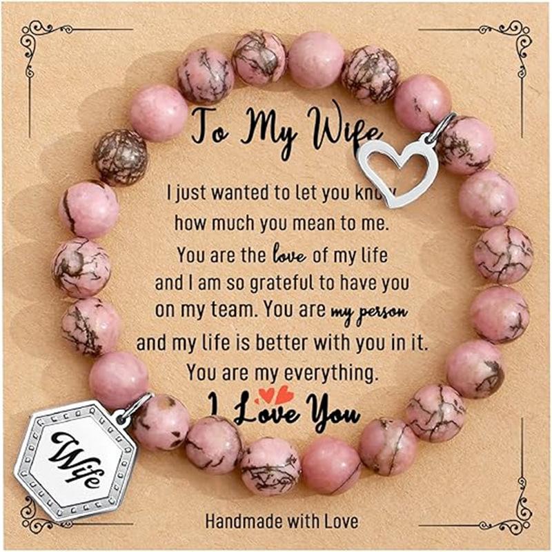 JYL TS Bracelet Ladies Elastic  Heart Charm Festival Gift Attracts Love & Joy
