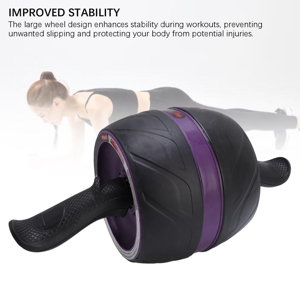 Abs Roller Wheel Low Noise Comfortable Handles Portable Abdominal Wheel Workout Equipment for Home