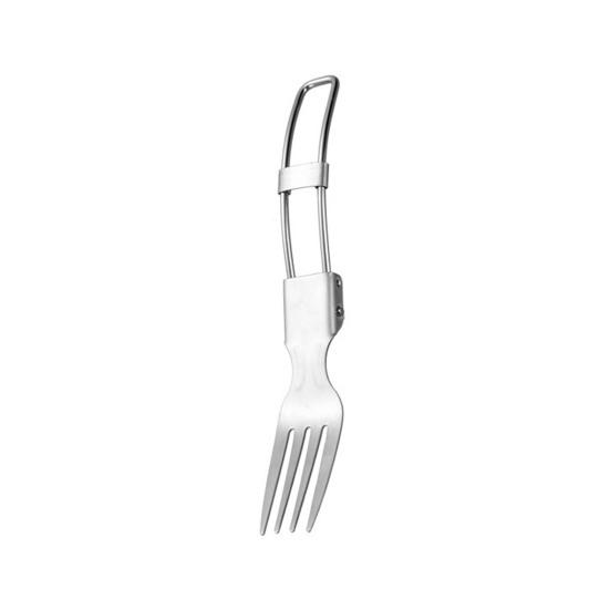 Stainless Steel Folding Spoon Fork Cutter Straw Brush Outdoor Camping Picnic Hiking Collapsible Cutlery Flatware Utensils