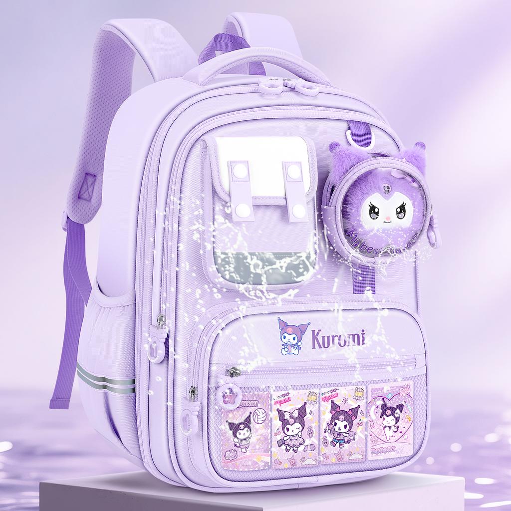 New Sanrio Kulomi Polyester Student Bag Regular Women's Purple DB96704A