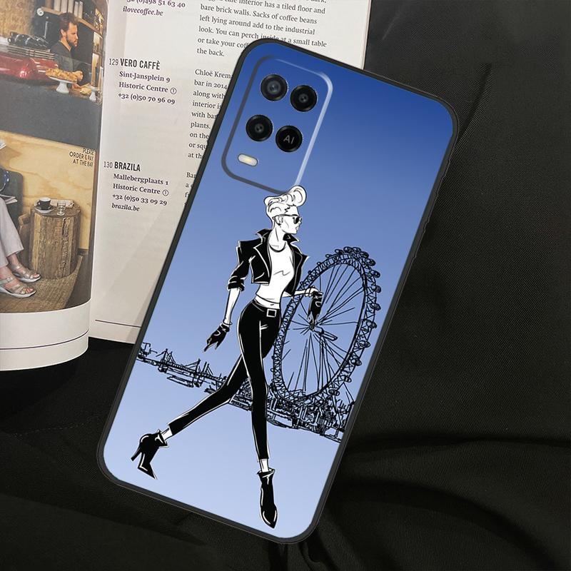 Fashion Girl For Oppo A80 A60 A40 A94 A54 A98 A78 A18 A38 A58 A16 A76 A96 A17 A77 A74 A57S A15 Phone Case