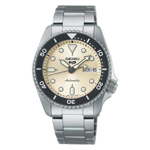 

Seiko SKX Men s Automatic Watch (with Manual Winding), Overseas Model, Boys Size, Cream, SRPK31K1