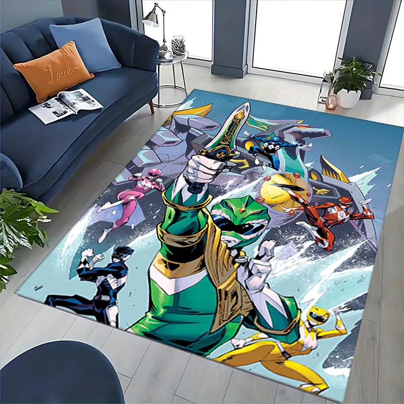 1pc Power Rangers Green Ranger Anime Cartoon Design Office Chair Mat Non-Slip Carpet for Home Decor Living Room Bedroom Game Room Gift All Seasons.Y03