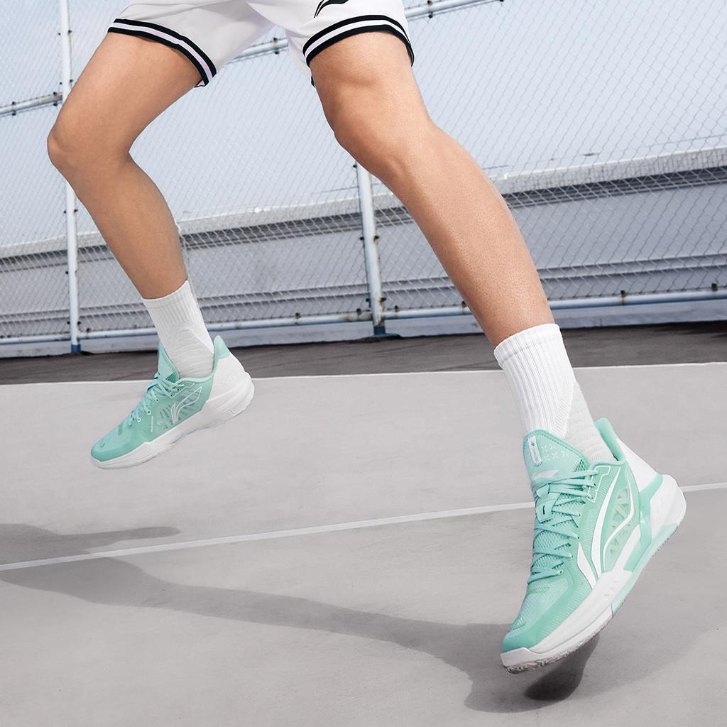Li Ning Light Speed 3 Basketball Shoes Men's Low Top Island Blue White ABPV005-3