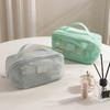Transparent Mesh Makeup Bag Multifunction 10 Colors Ladies Toiletry Storage Bag Portable Women Cosmetic Storage Pouch