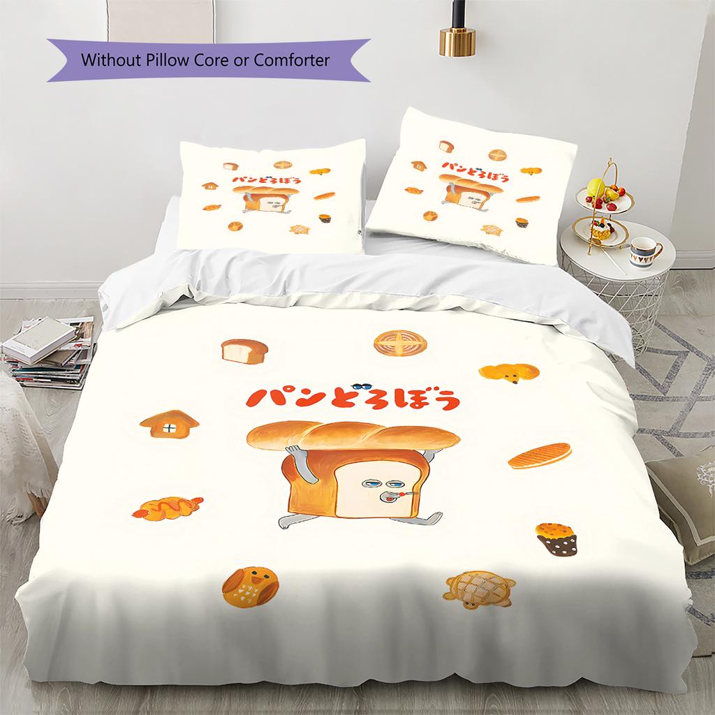 Bread Thief Pattern Bedding,Quilt Set Quilt Cover Pillowcase Home Birthday Gift (1 * duvet cover + 2 * pillowcase, without core)