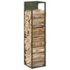 VidaXL Portant de bois chauffage vert olive 25x25x100 cm, support à bûches de cheminée, support à bûches, support à bûches 864270