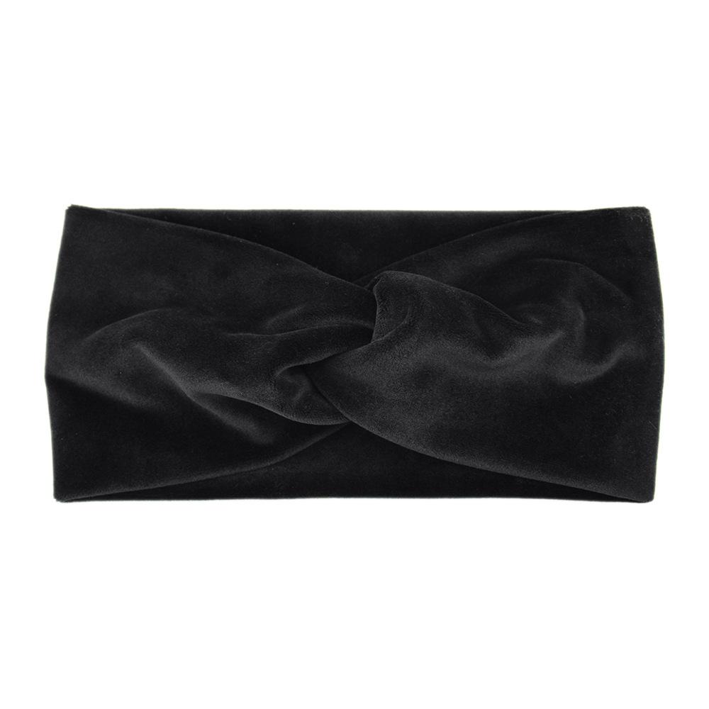 New Winter Simple Cross Headband For Women Handmade Solid Color Elastic Knot Turban Bandage Yoga Hair Accessories