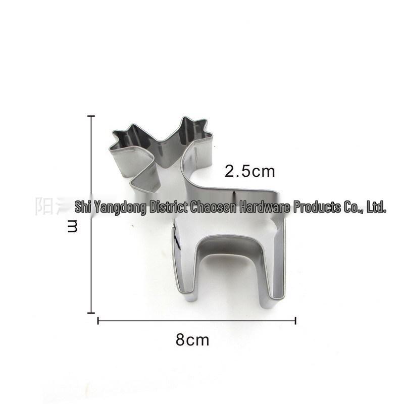 Stainless Steel Snowman Christmas Cookie Cutter Set for DIY Baking