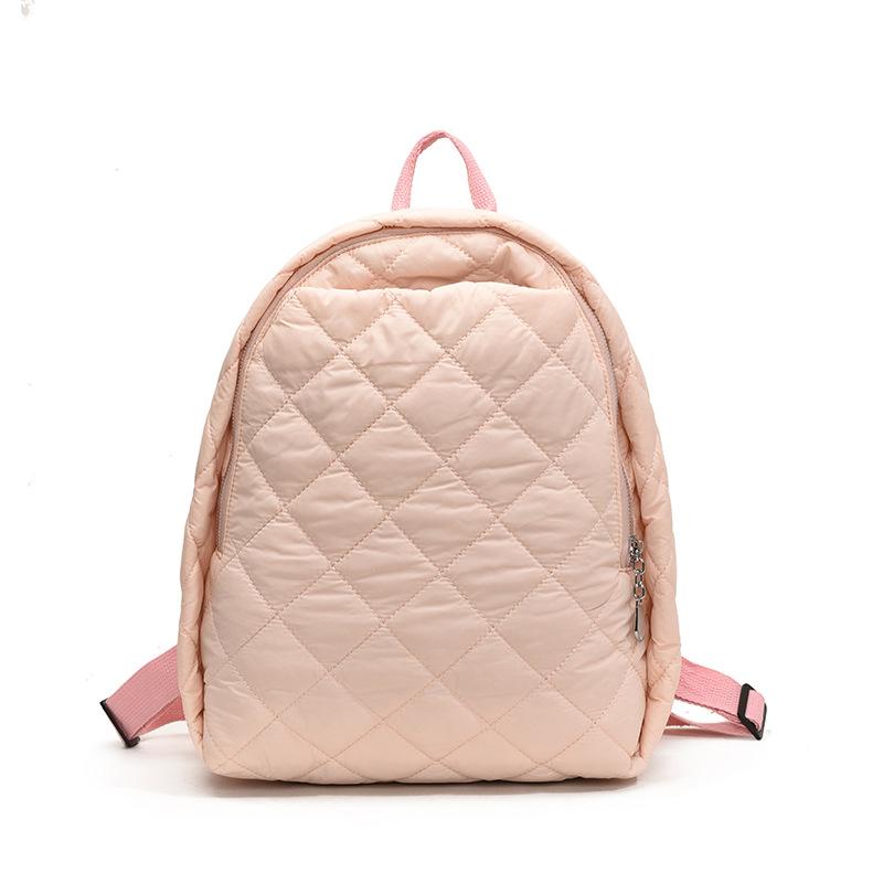 Rautenförmiger Stickfaden Damenrucksack 2025 neue Reisetasche Mode Rucksack Pendler Schultasche