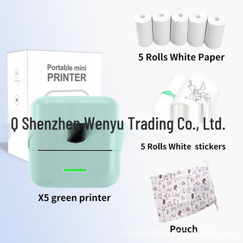 Portable Bluetooth Mini Thermal Printer: Inkless Label & Photo Printer for Students