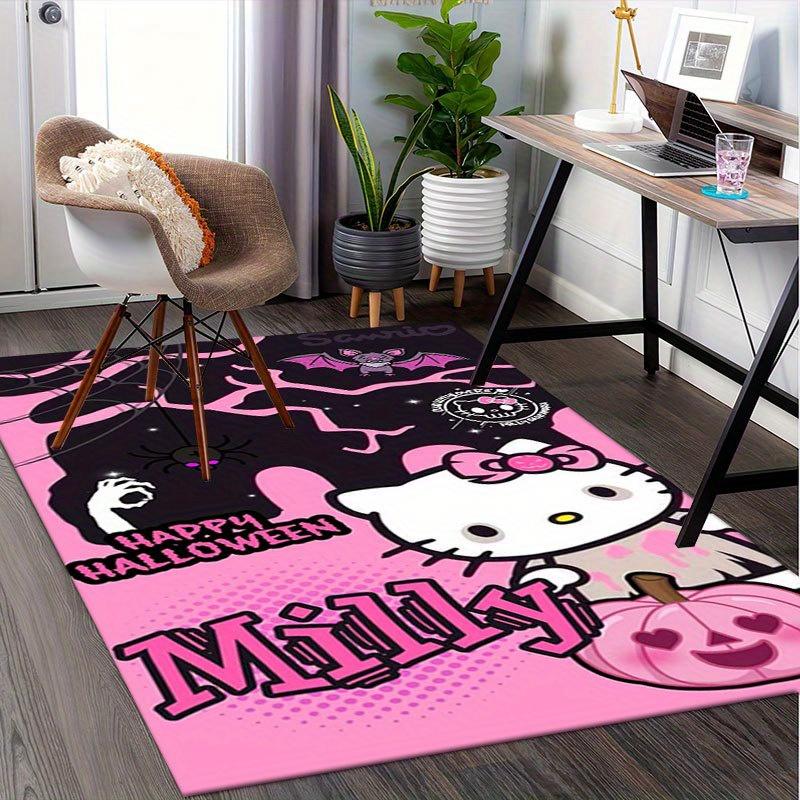 1pc Sanrio Hello Kitty Mermaid Printed Office Carpet Rectangle Rug Under The Table,Perfect Room Decor for Living Room, Bedroom, Kitchen, Non-slip Floo