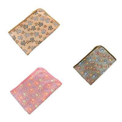 Pet Blanket Seasonal Blanket Warm Coral Velvet Pawy Print Blanket Dog Blanket