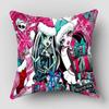 Monster High Pillow Cover Bedroom Home Office Decorative Pillowcase Square Zipper Pillow Cases Satin Fabric 10.16WJY