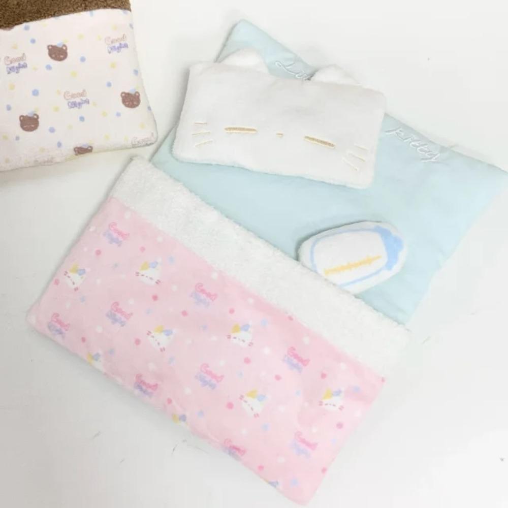 

Спальный мешок для куклы ручной работы, хлопковая набивная кукла, 10 см, постельное белье для куклы, подушка, аксессуары для игрушки-куклы розовый