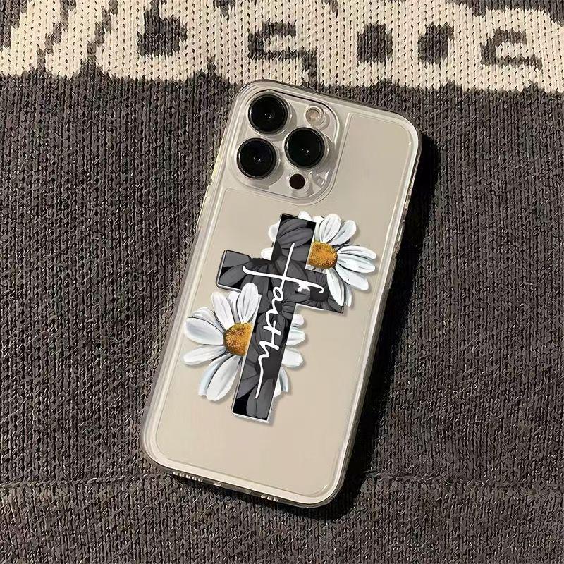 

Chrysanthemum Cross iPhone 16 Pro Max Case - Simple, European & American Style, Transparent, Personalized for Apple 15 & 14 iPhone 16 ProMax