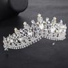 New Korean Style White Rhinestone Wedding Crown Popular Bridal Headdress Hair Comb Wedding Accessories