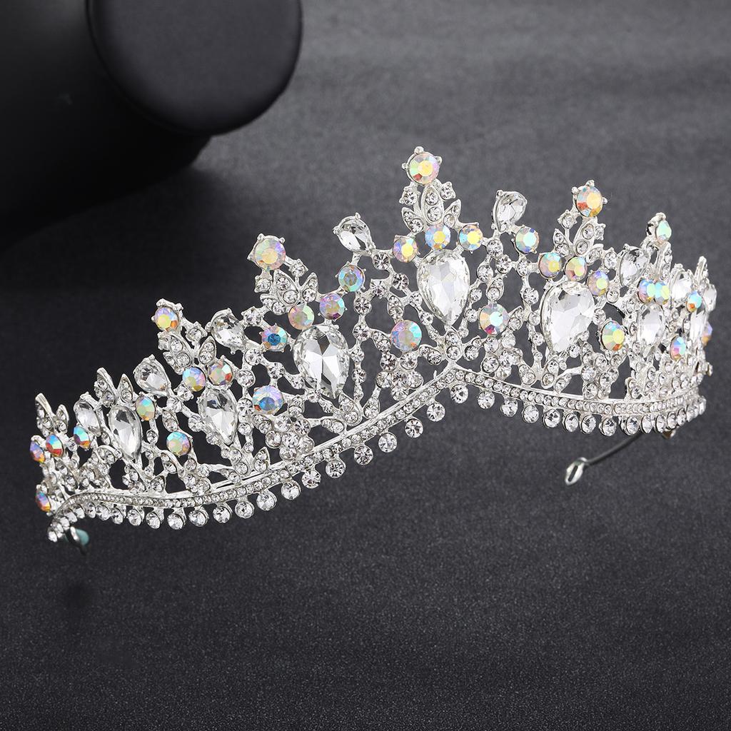 New Korean Style White Rhinestone Wedding Crown Popular Bridal Headdress Hair Comb Wedding Accessories