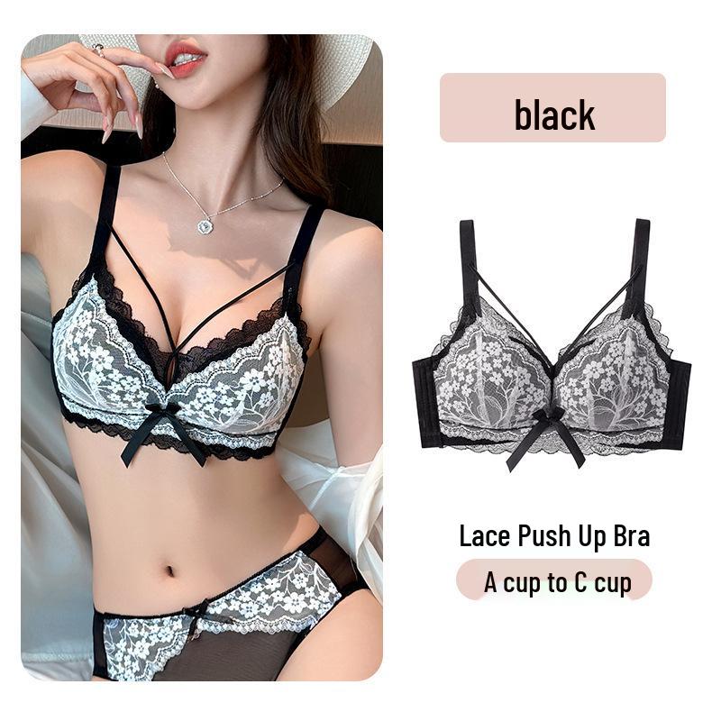 Elegantes Spitzen Modal Verstellbares BH-Set - Sexy & Verführerisch in Rot