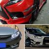 4Pcs Carbon Fiber Car Bumper Canard Fin Splitter Diffuser Valence Spoiler Lip