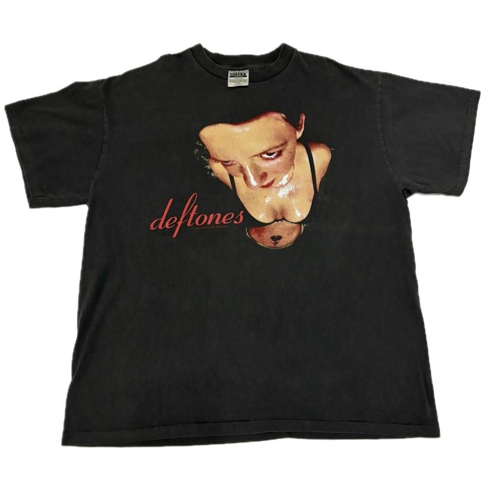 

DEFTONES Винтажная 1997 Around The Fur 90-х Группа Футболка с одинарной строчкой РЕПРИНТ L