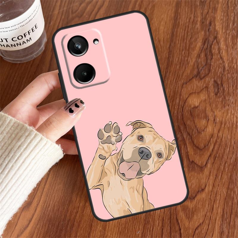 

Чехол для Realme 10 11 12 13 14 15 Pro Plus C65 C71 C75 C55 C63 C61 C53 C67 C35 GT6 GT7 Pro с рисунком питбуля Realme 15 Pro