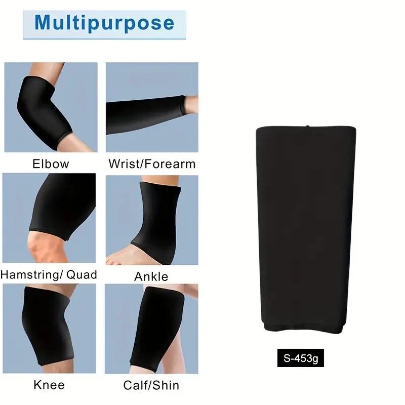 1 шт. Гелевая повязка-охлаждающая подушечка для локтя, колена, лодыжки, кисти руки, горячо-холодная гелевая подушечка - Многоразовое использование чёрный