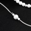 Beach Vacation Style Sexy Necklace with Diamond Body Chain Pearl Pendant Tassel Back Chain Dress Accessories
