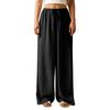 Women's Loose Wide-Leg Pants Casual Loose Cotton Linen Pants With Drawstring No Pocket